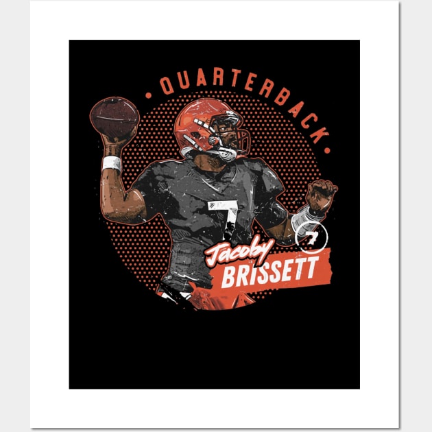 Jacoby Brissett Cleveland Dots Wall Art by Chunta_Design